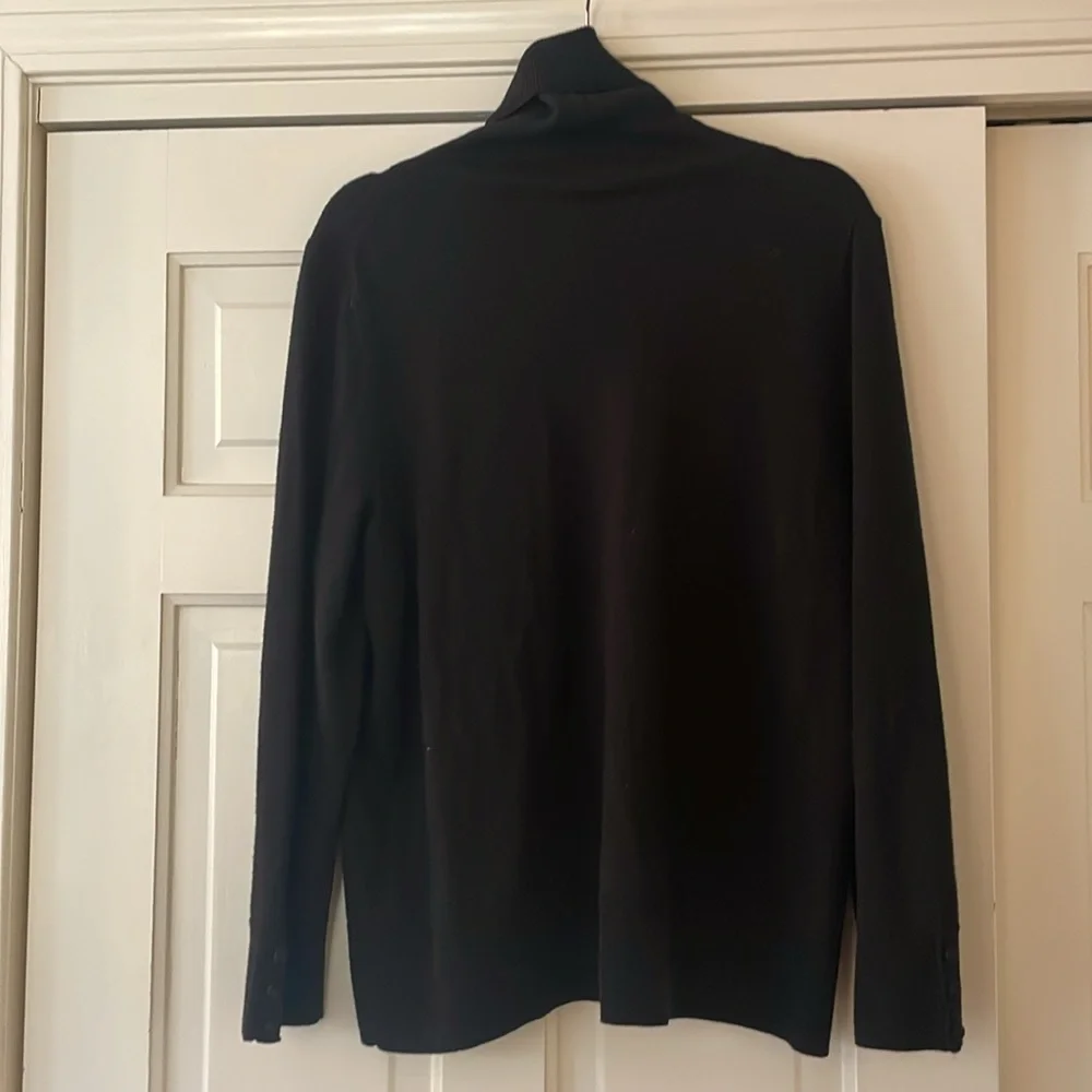 Talbots woman’s Black Merino Wool Cowl neck Sweater - Picture 13 of 14